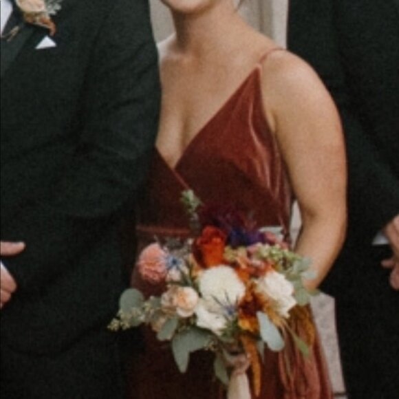 Jenny Yoo Velvet Andi Dress in Dusty Rose - Picture 7 of 10